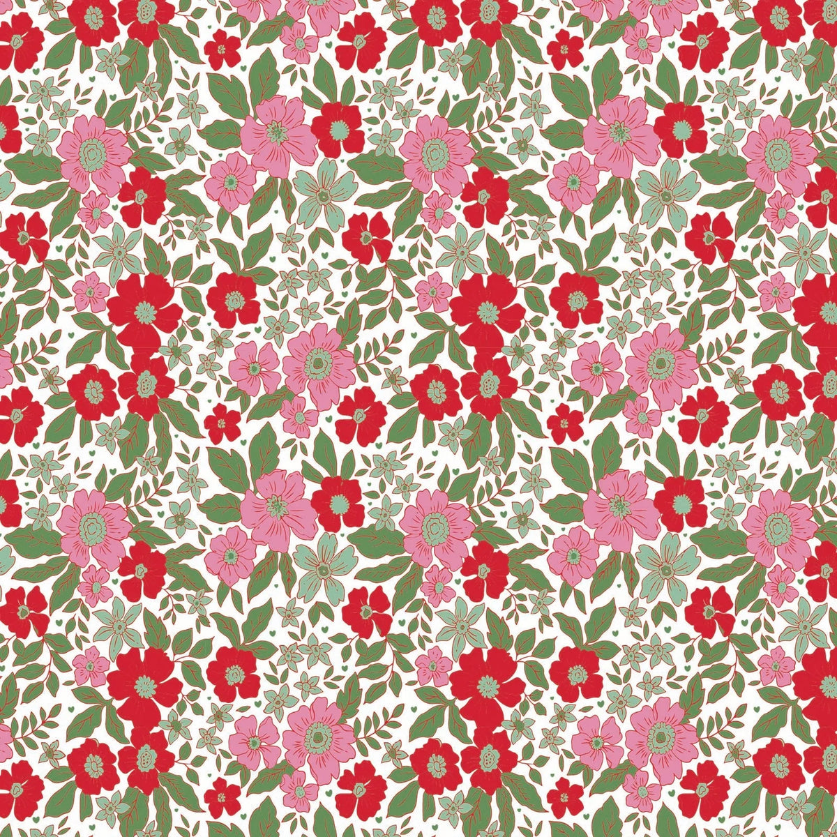 Lillian Girls’ Dress- Floral Noel